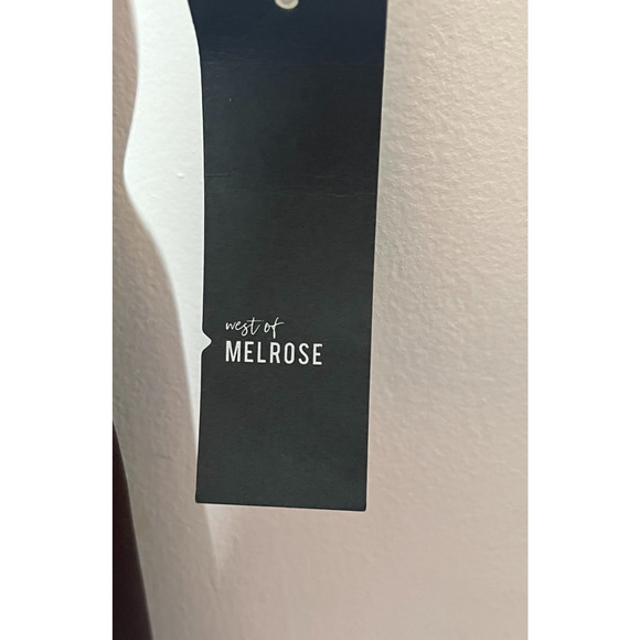 West of Melrose Dress Womens Size M Brown Short Satin Vintage NWT Deadstock - Picture 7 of 14